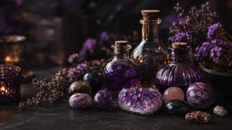 New arrival crystals and stones Curated new arrival crystals and glass bottles